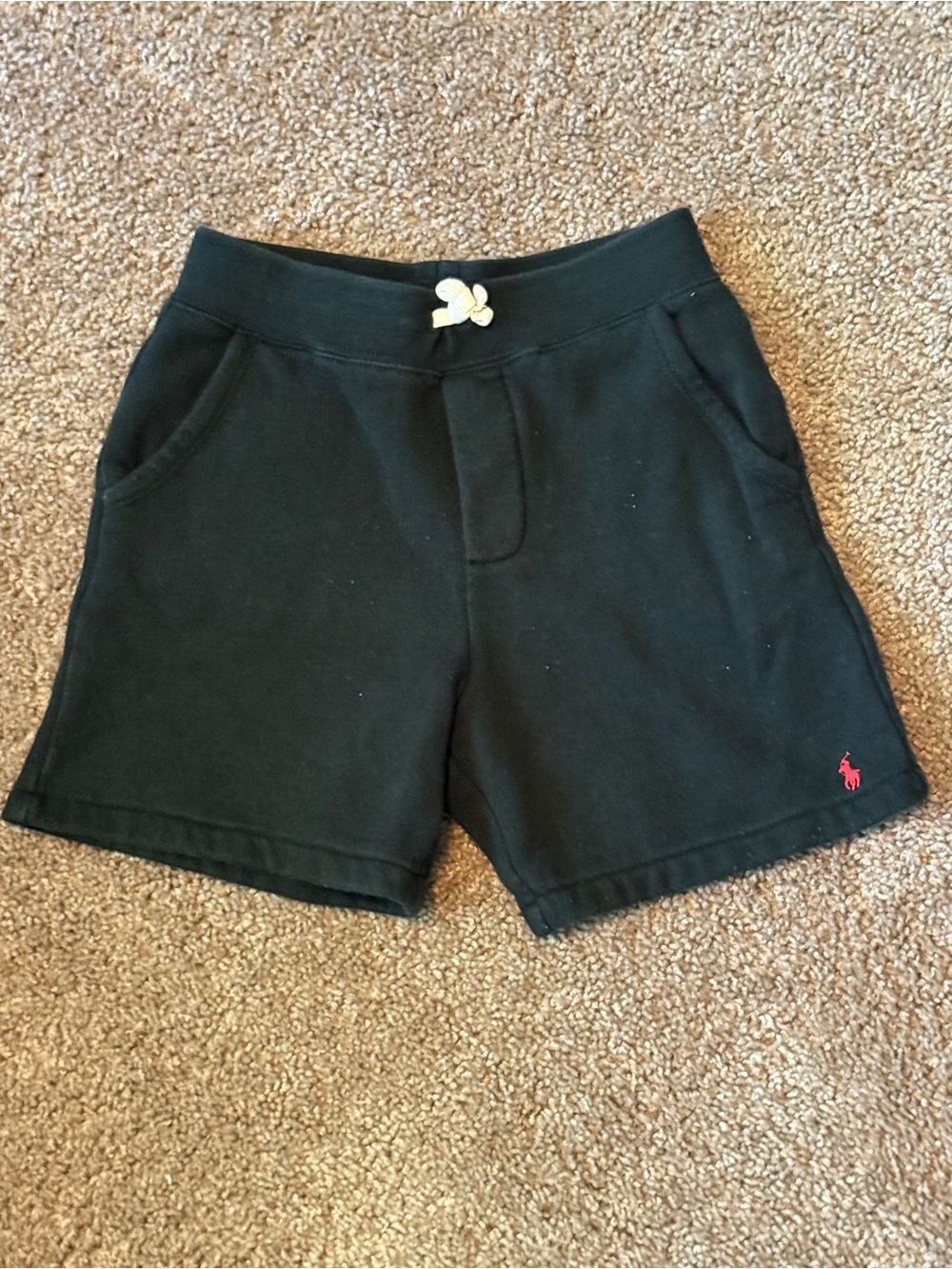 Boys Polo Ralph Lauren Black Sweat Shorts Size 7